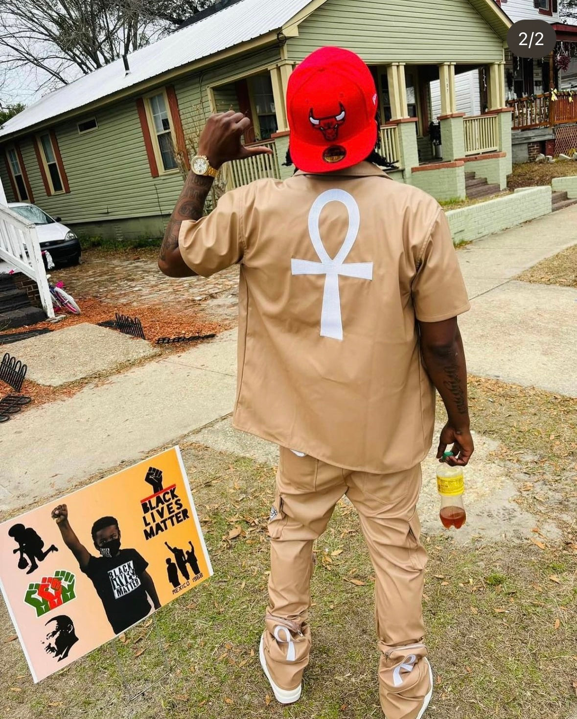 ASKARII STACKED “ANHK”LEATHER SET