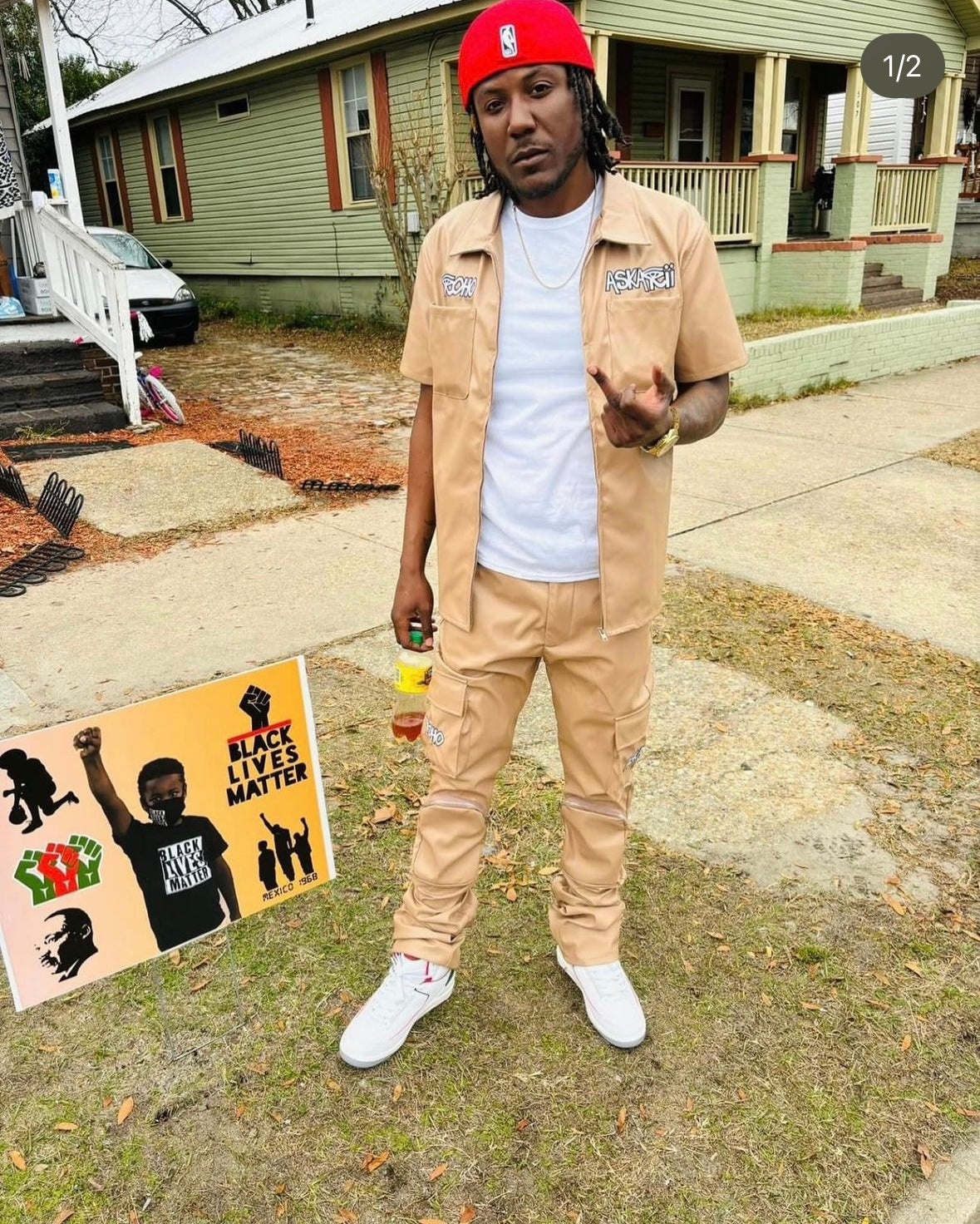 ASKARII STACKED “ANHK”LEATHER SET